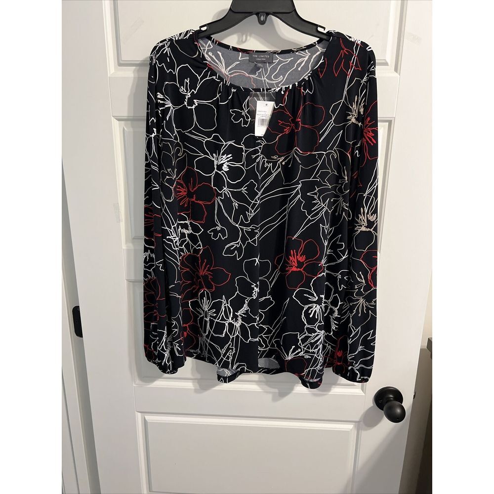 The limited collection women's color black multi print‎ size large